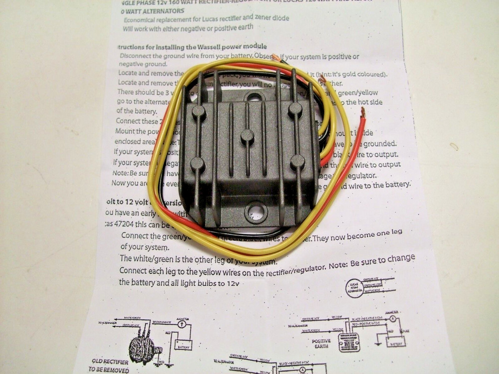 TRUIMPH BSA NORTON SINGLE PHASE REGULATOR RECTIFIER WW10123W
