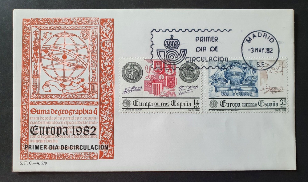 1982 SPAIN ESPANA EUROPA FDC