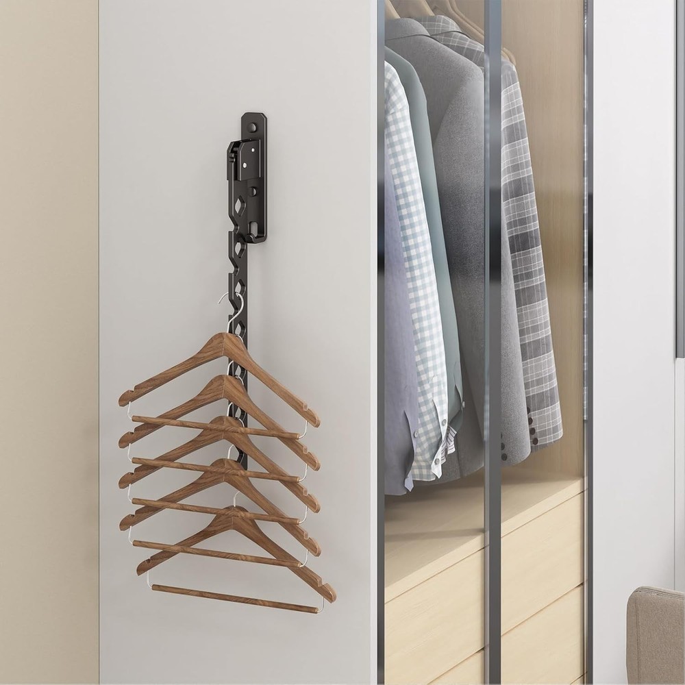 Foldable Wall Mounted Clothes Drying Rack Space Saving Laundry Hanger