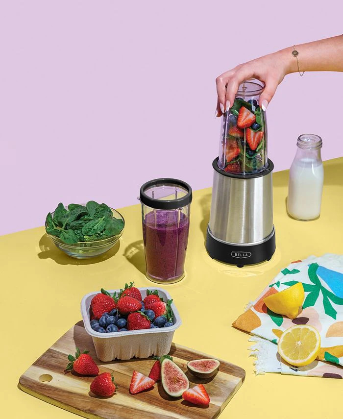 Bella 8-Pc. Personal 285-Watt Rocket Blender - Black