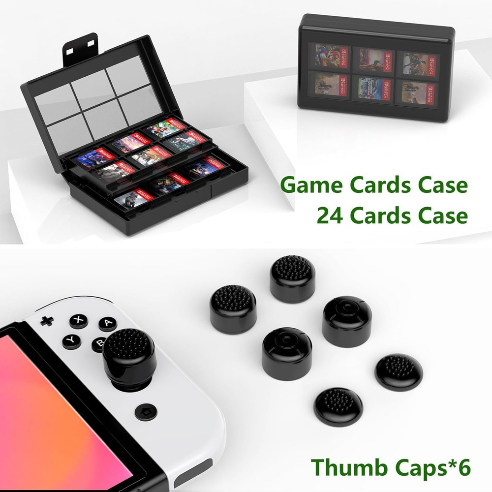 27 in 1 Upgraded Switch OLED Accessories, Switch Accessory Bundle Kit For Gift,o