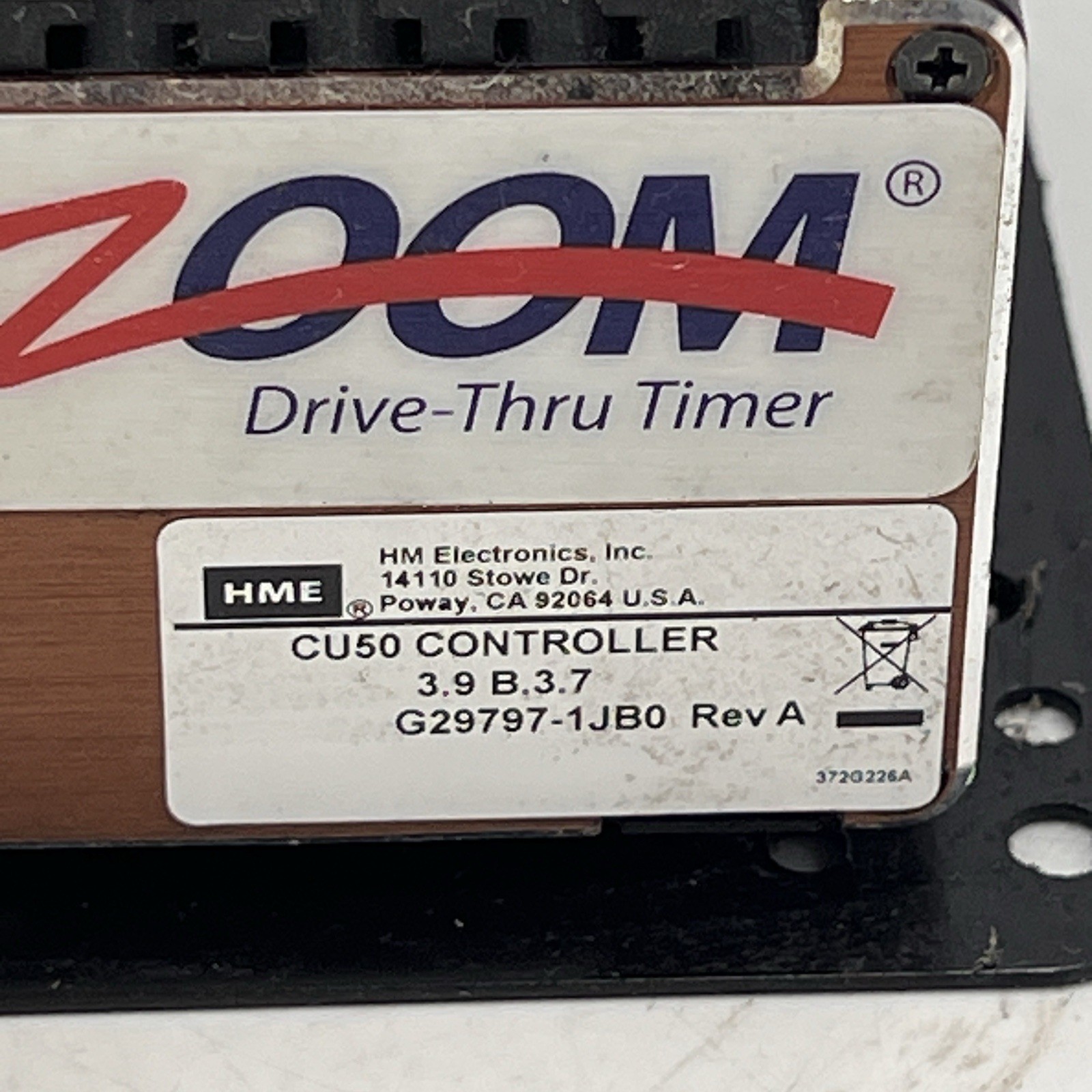HME CU50 Fast-Food Drive Thru Zoom Timer Controller Computer Mod No Power Cord