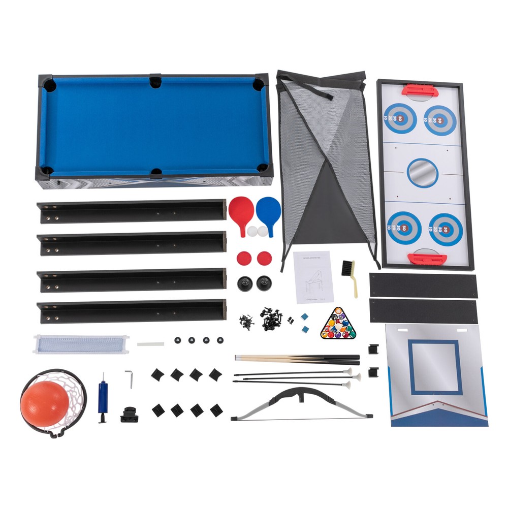 5-In-1 Rectangular Multi Game Table Combo Game Table Game Desk Floor Standing