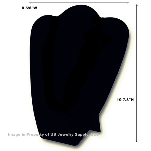 6 Black Leatherette Necklace Pendant Easel Back Displays 8 5/8"W x 10 7/8"H