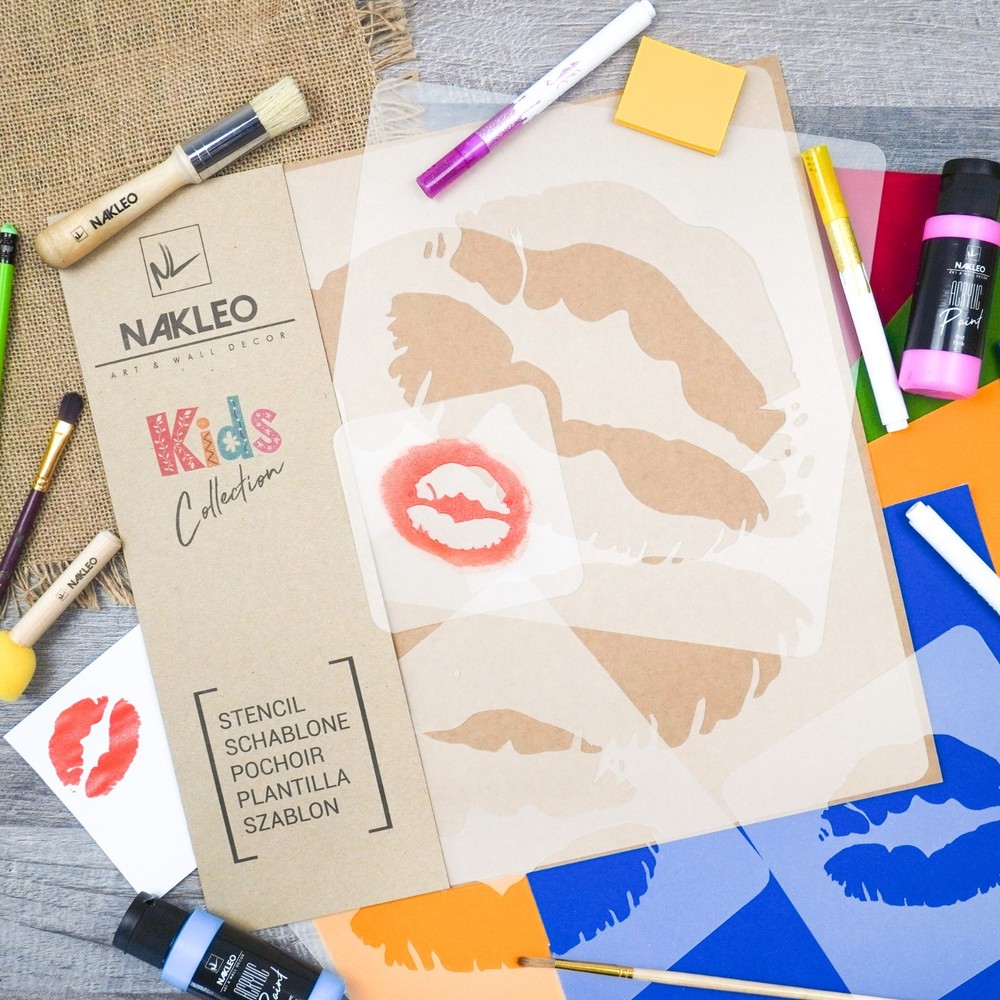 KIDS Reusable Plastic Stencils (5 pcs) // LIPS