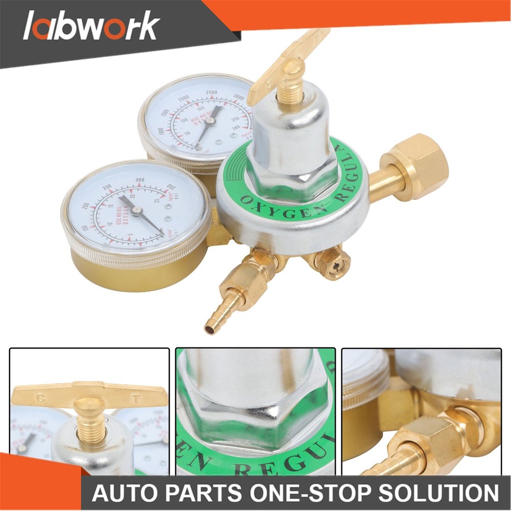 Labwork CGA 540 Oxygen Gas Welding Regulator Pressure Gauge Type Solid Brass
