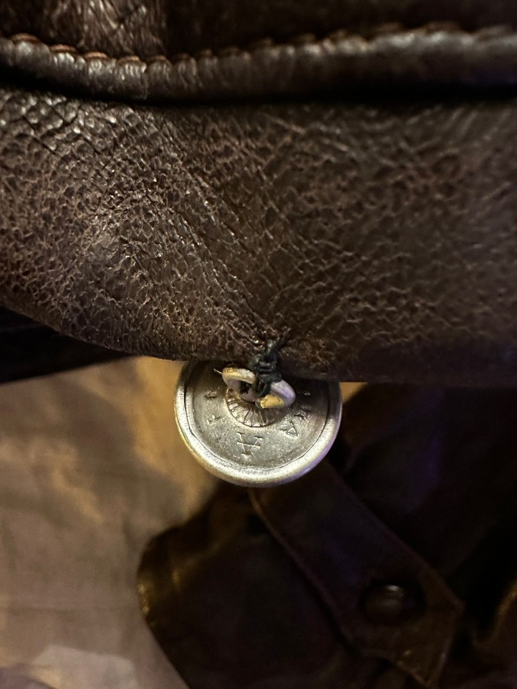 WW2 German Luftwaffe leather flight jacket ADEFA Minty 4 Patch Pockets Bakelite