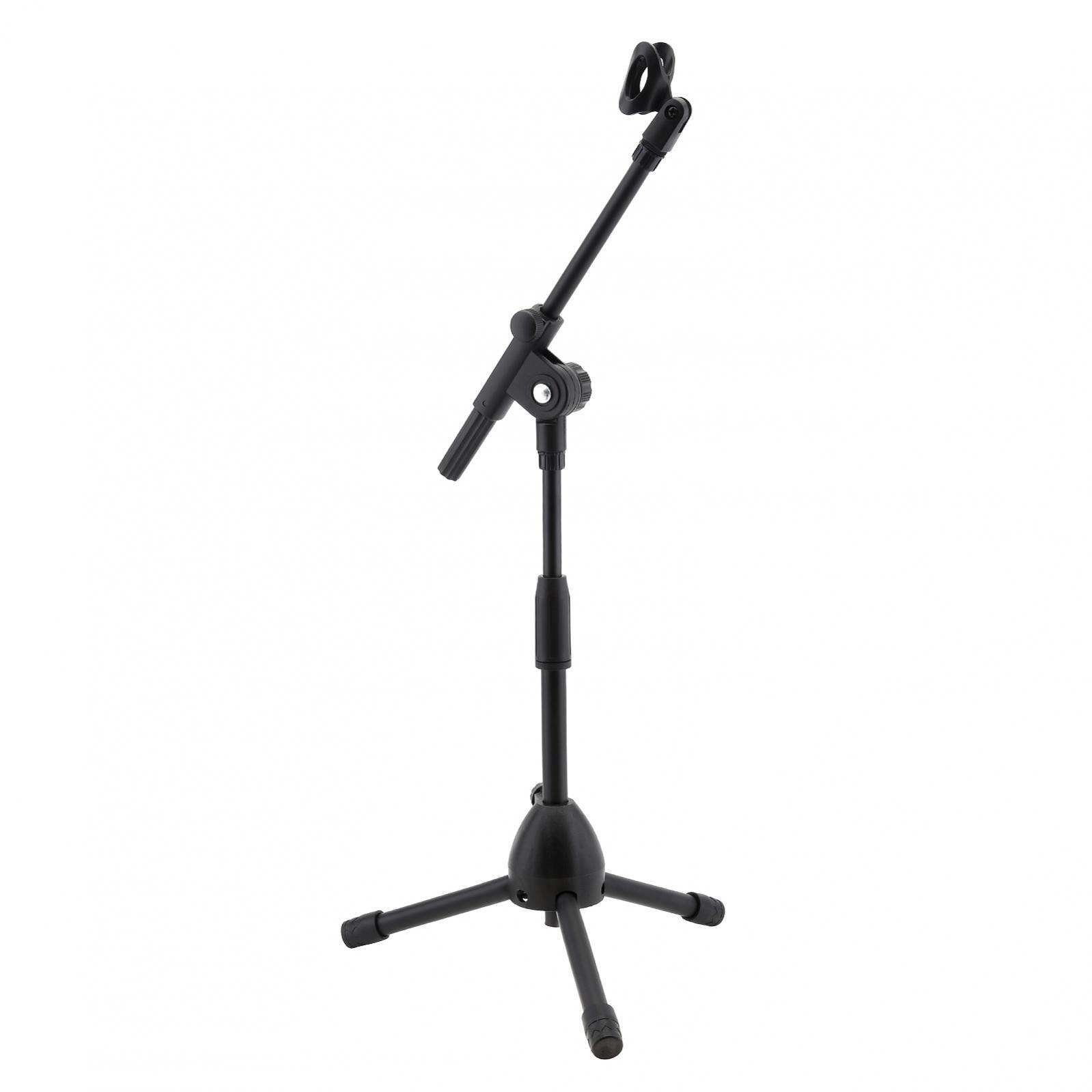 Portable Tripod Mic Stand Heavy Duty Adjustable Holder Floor Microphone Boom Arm