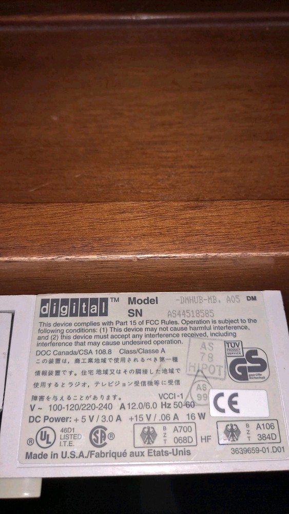 DEC DIGITAL VINTAGE DMHUB-MB