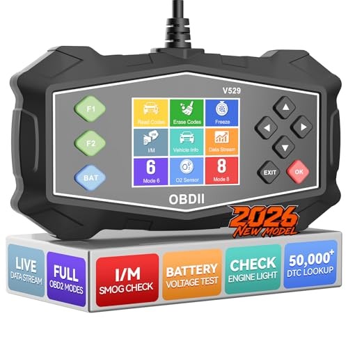 Enhanced OBD2 Scanner Diagnostic Tool - Check Engine Code Reader with Battery