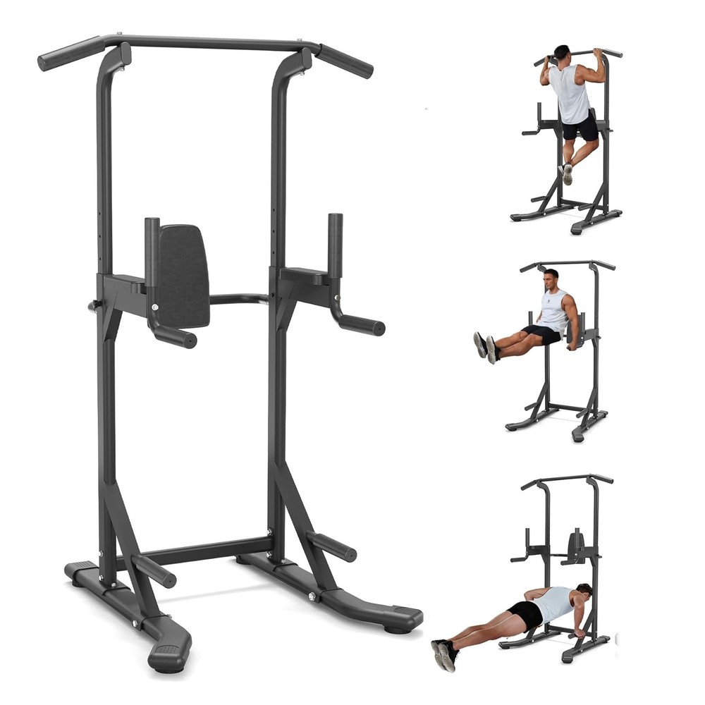 Height Adjustable Pull Up Station Freestanding 450LB Workout Pullup Dip Station