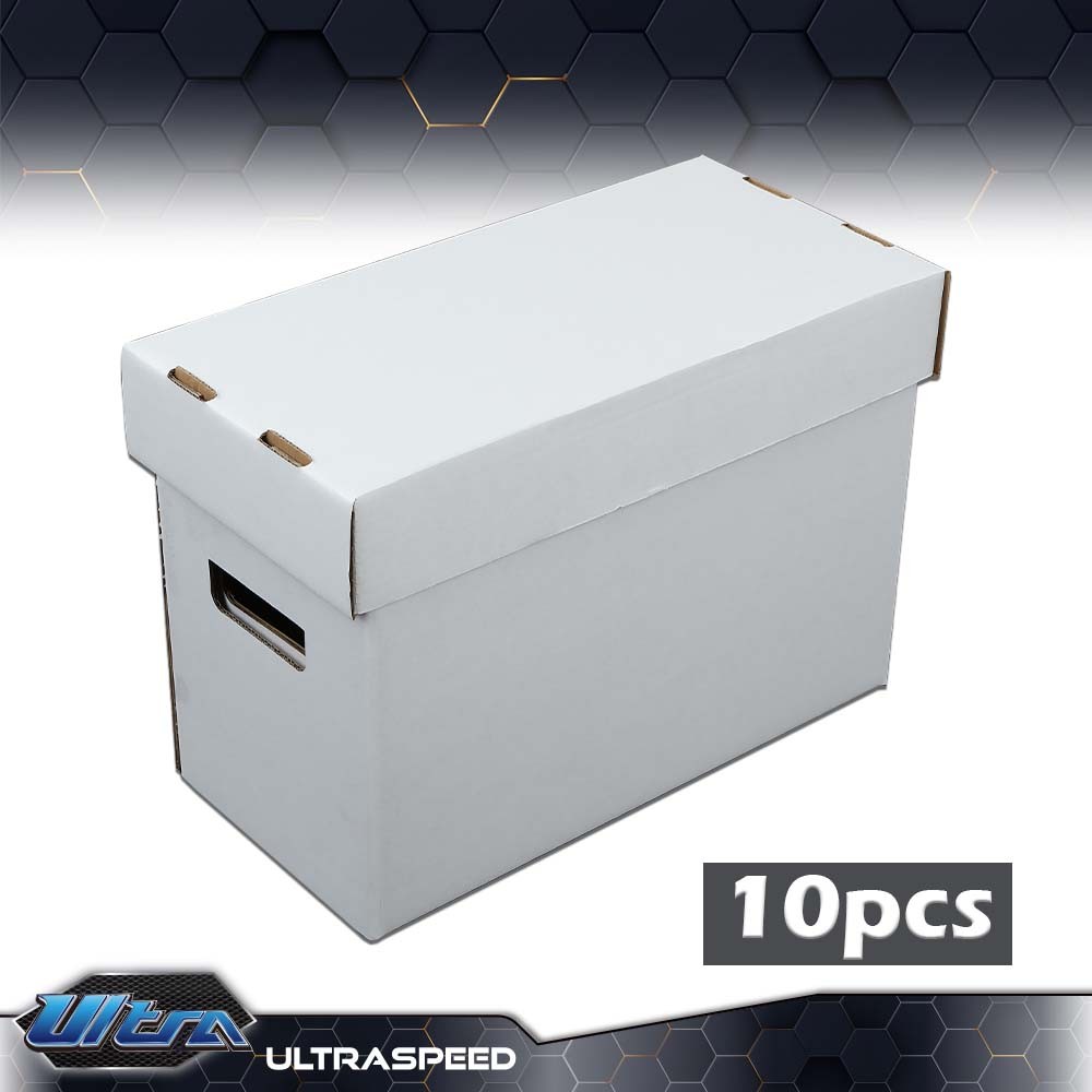 10Pcs Durable Comic Books Storage Boxes Short Holds 150-175 Stackable Archive