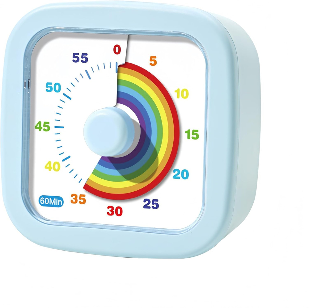 Kids Visual Timer Cute Rainbow - 60 Minute Countdown Timer Time Management for K