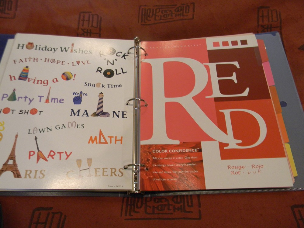 Gently Used Creative Memories Page Patterns Binder & Several Page Pattern Sets