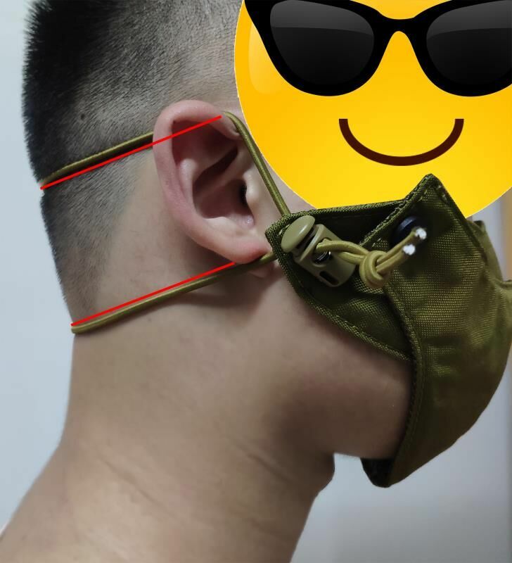 Tactical Riding Half Face Mask Double Layer Camouflage Face Shield
