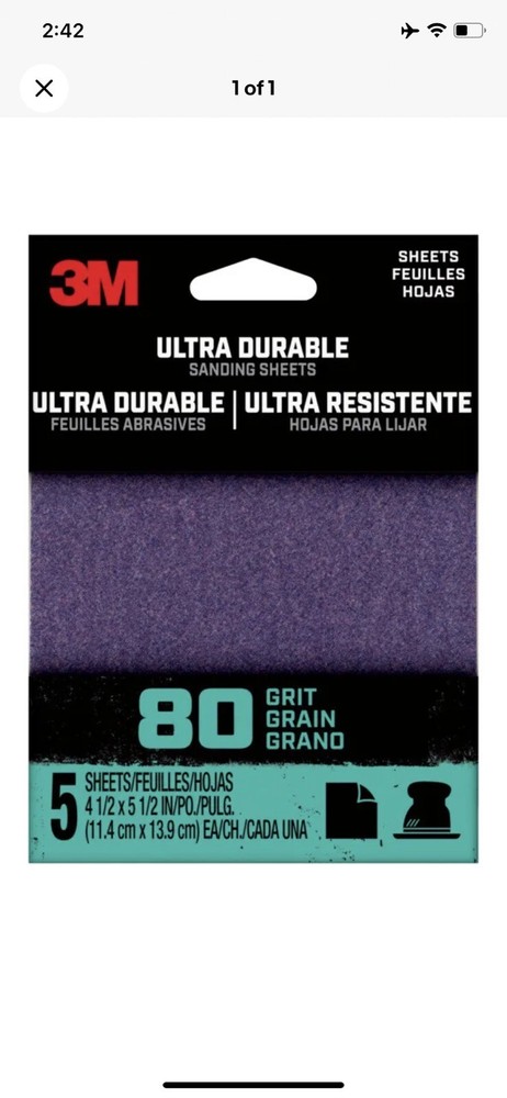 3M 27363 PACK (5) SHEETS ADHESIVE MEDIUM GRIT SANDPAPER 5985940