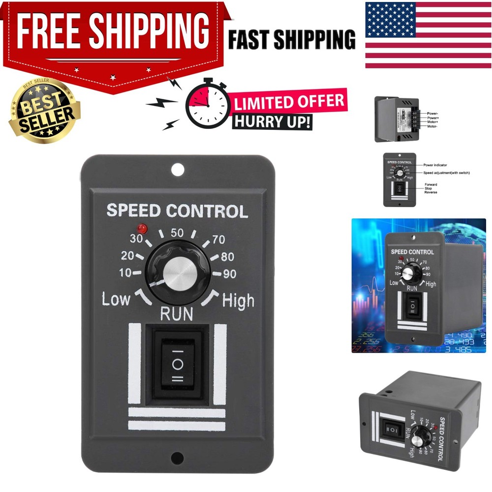 Durable DC Motor Speed Controller 12-60V - Lightweight, High-Quality Performance