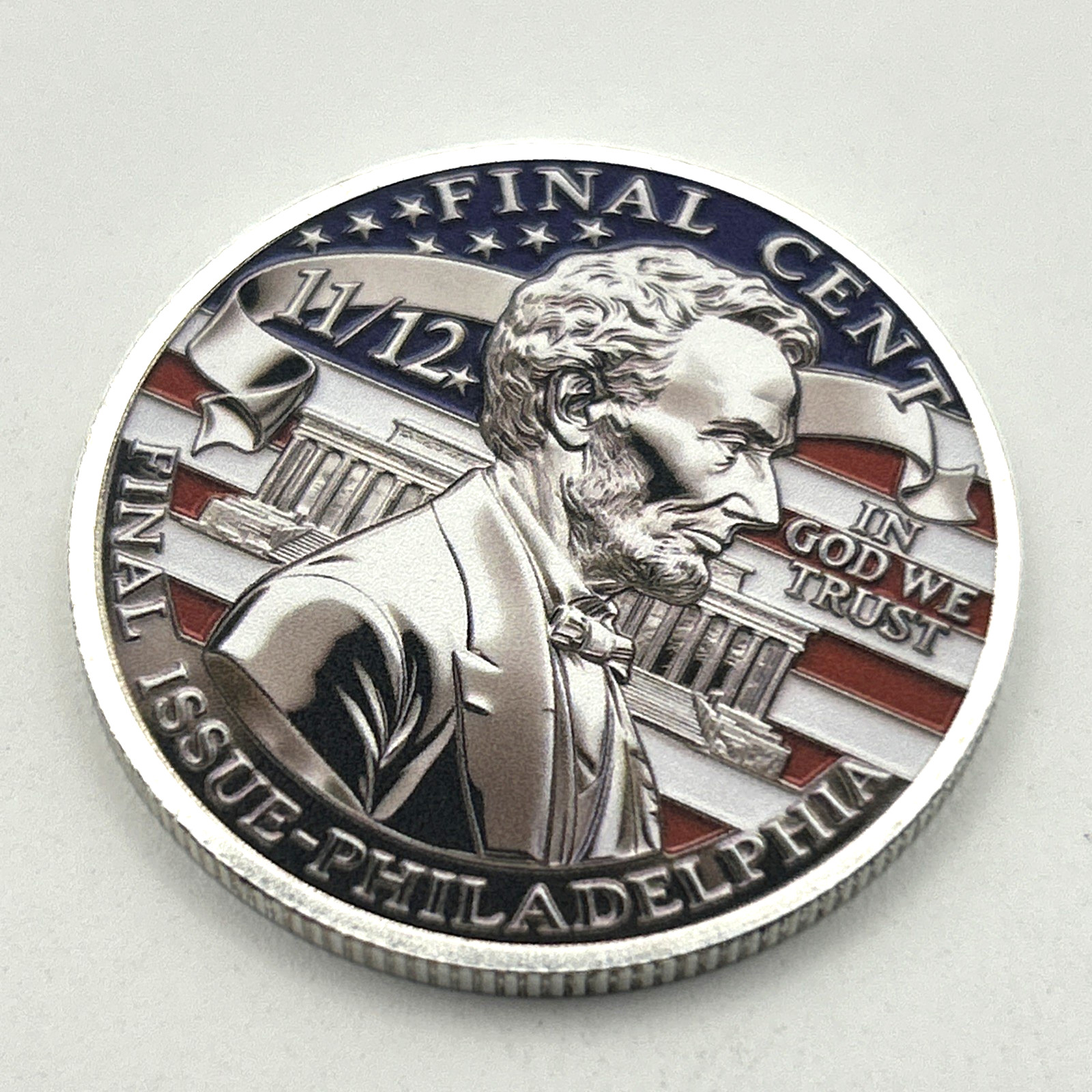 The Final Cent Tribute RIP 232 Years *Philadelphia Penny* (2D Flat) Coin Medal