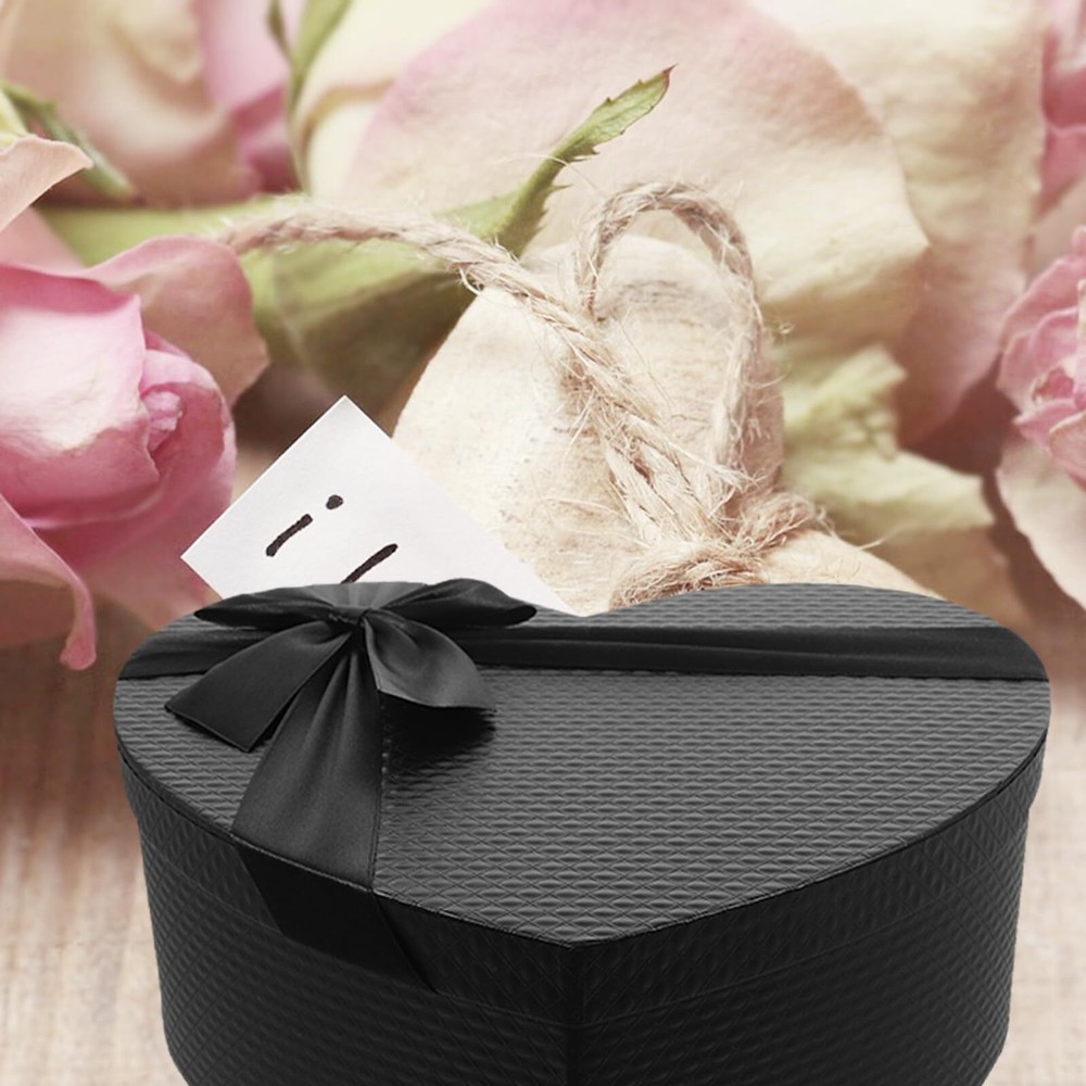 Empty Heart Shaped Gift Box Present Decorative Boxes with Lids for Valentines...