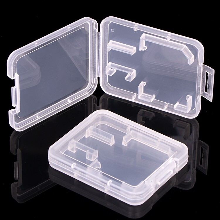 5pcs Clear Plastic Memory Card Case Compatible with SD SDHC SDXC Micro SD Card