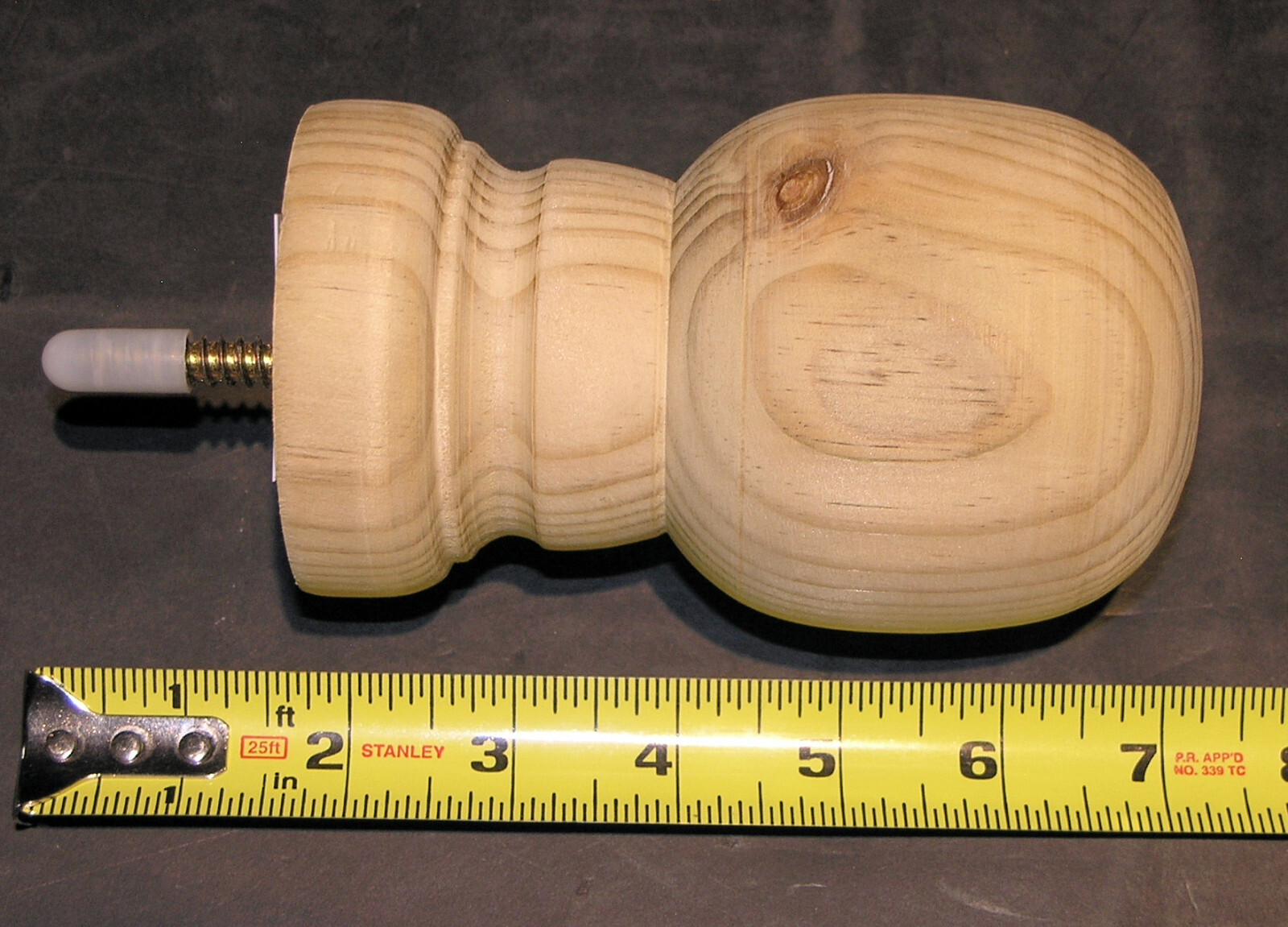 4 in. x 4 in. Pressure Treated Unfinished Pine Ball Top Finial - Fence Post Top