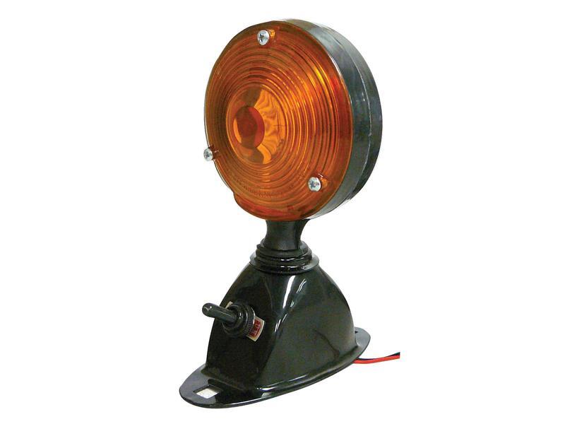 Universal 12V Light Assembly Flasher w/ Switch - Amber/Amber - Adjustable