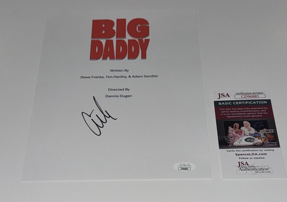 COLE SPROUSE SIGNED BIG DADDY FULL MOVE SCRIPT JSA COA
