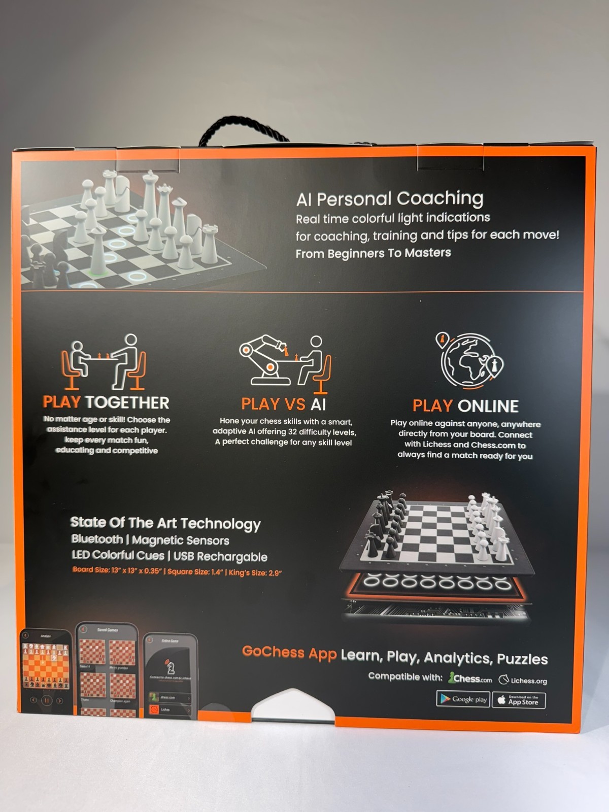 Particula GoChess Mini Smart Chess Board & Storage Bag Bundle