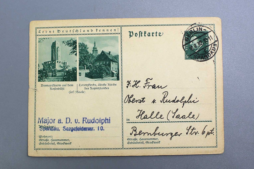 German Postcard Mailed 1932 . GD970