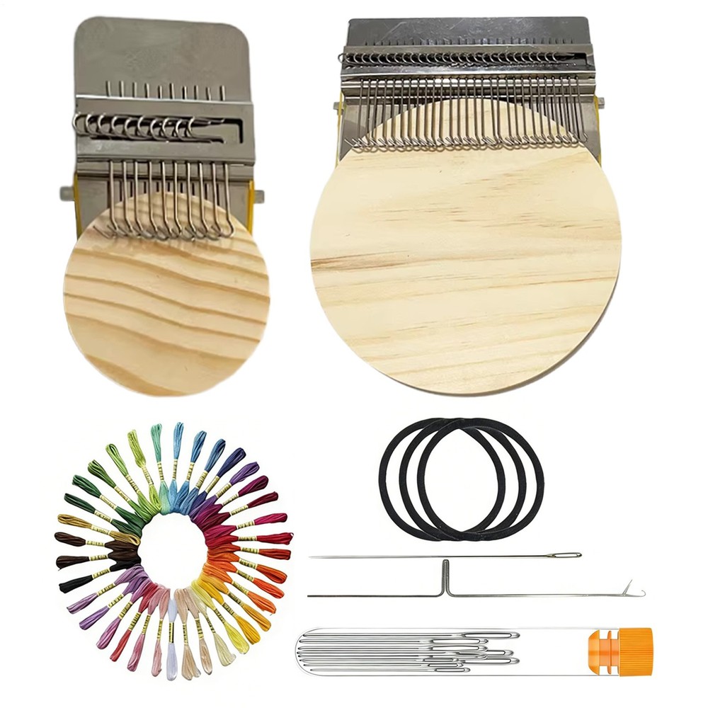 Patch Loom Kit Portable Mending Tools with Hooks for Jeans Patch Knitting