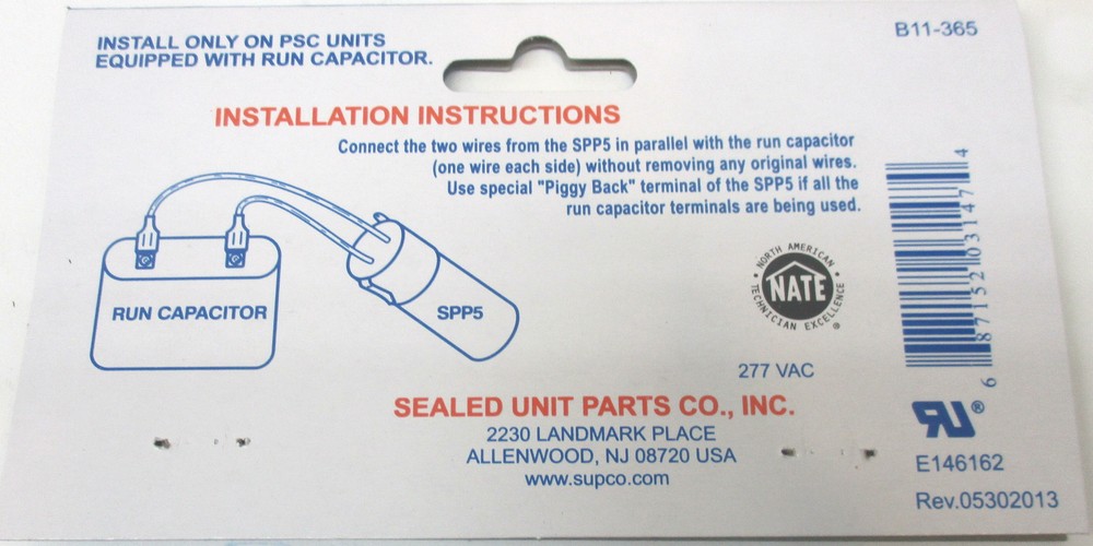 SPP5 Hard Start Super Boost HVAC Relay and Start Capacitor