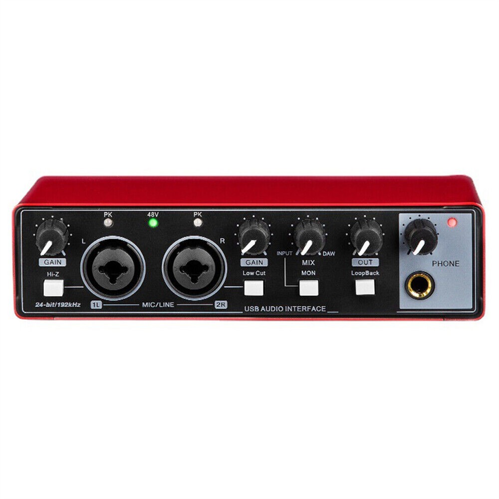 USB Audio Interface Professional Sound Card for Studio Singing Recording