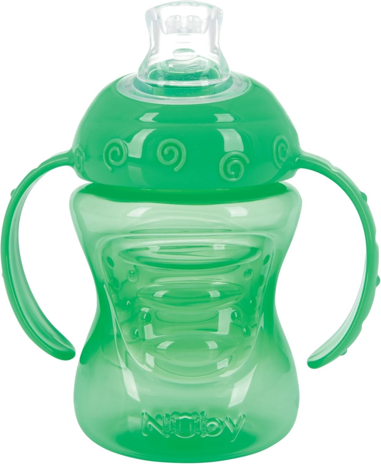 4 PACK Nuby Two-Handle No-Spill Super Spout Grip N' Sip Cup 8 Ounce Colors Vary