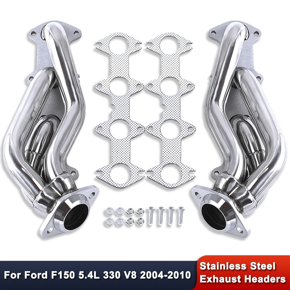 For Ford F150 5.4L 330 V8 2004-2010 Stainless Steel Exhaust Headers Shorty