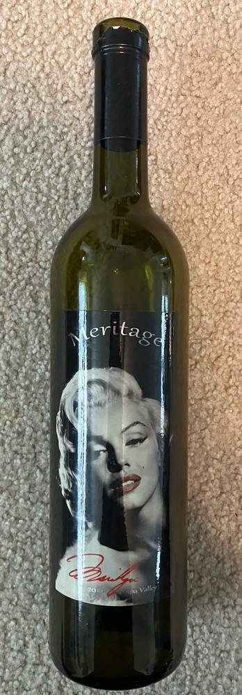 2010 Marilyn Monroe Meritage Wine Bottle, Empty & Lights For Inside ~ EUC