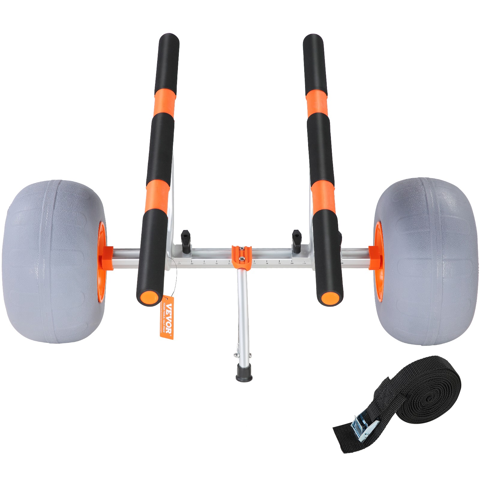 VEVOR Adjustable Kayak Cart Canoe Carrier 350lbs Load with 12'' Tires Foldable