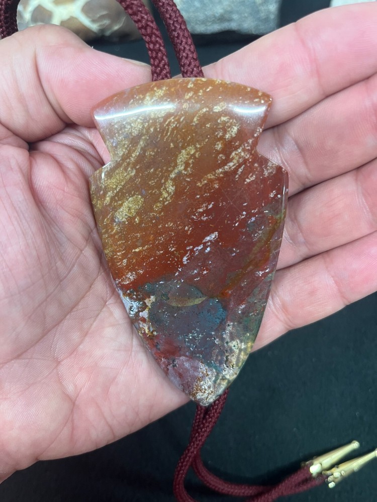 Fancy Jasper Western Bolo Tie