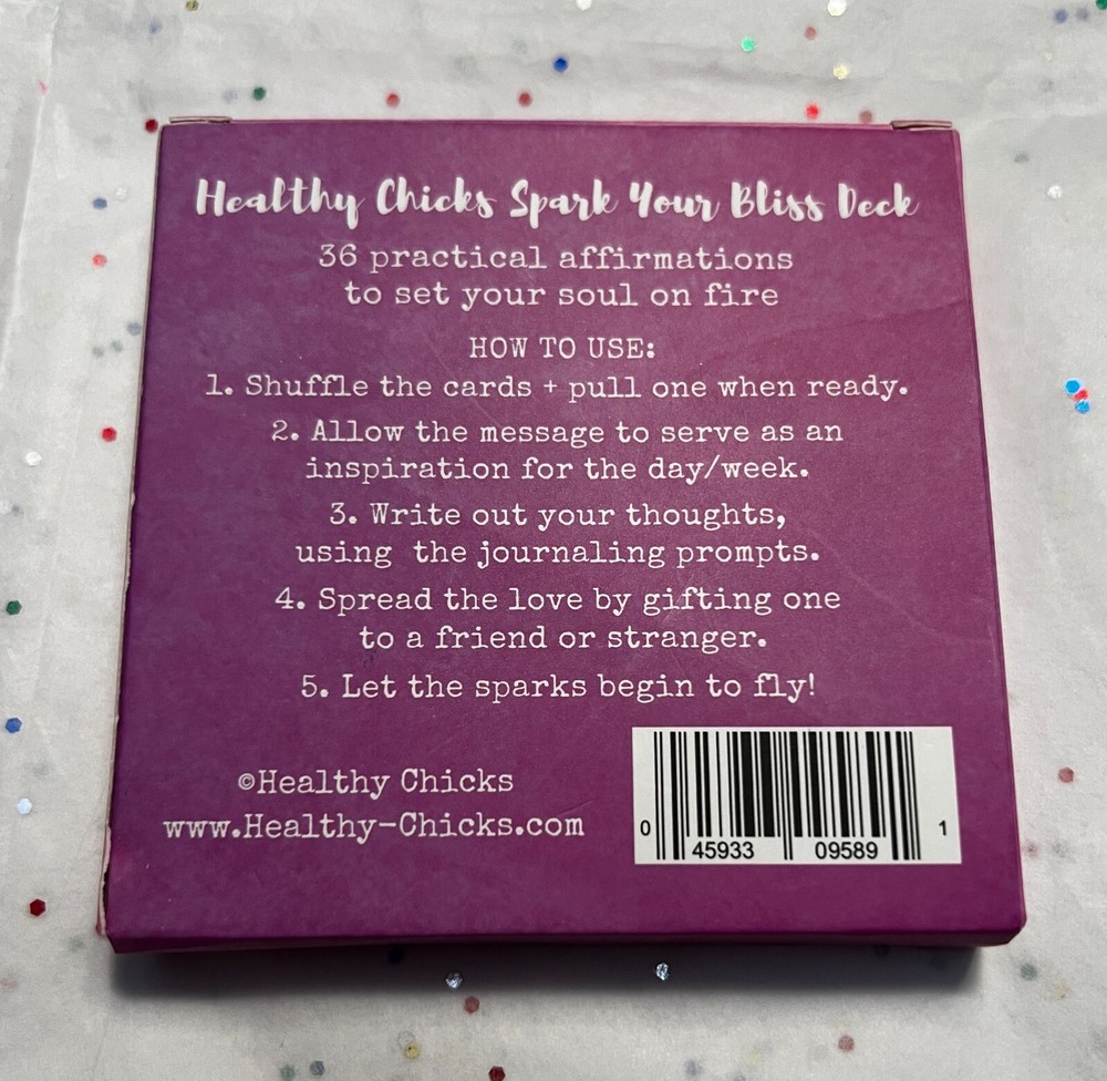 NEW Healthy Chicks Spark Your Bliss Deck - Practical Affirmations