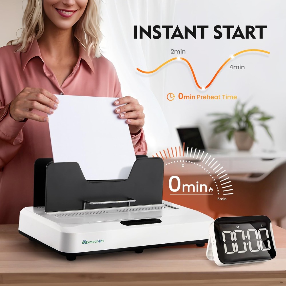 Thermal Binding Machine 500 Sheets, Instant Use|Digital Touch Panel|Air Cooli...