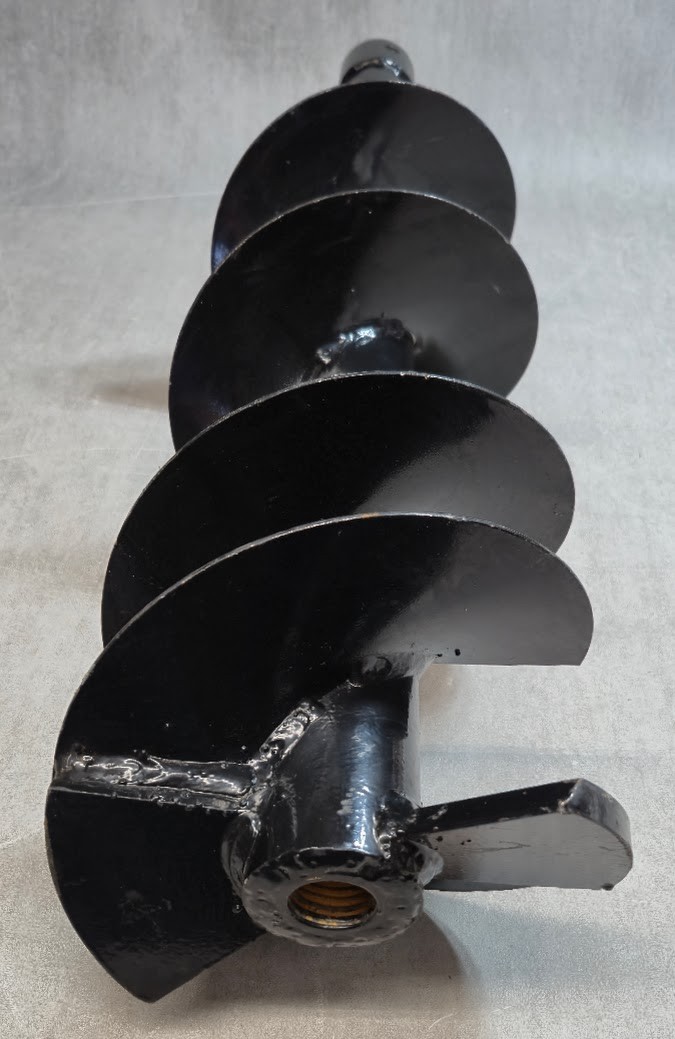 8 in Heavy-Duty Post Hole Auger Bit Universal Thread NOS