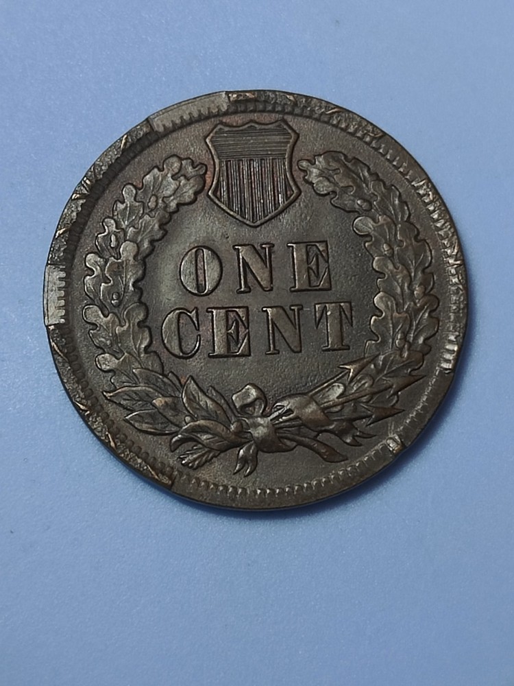 1901 Indian Head Cent w/ Reverse Rim Damage #68