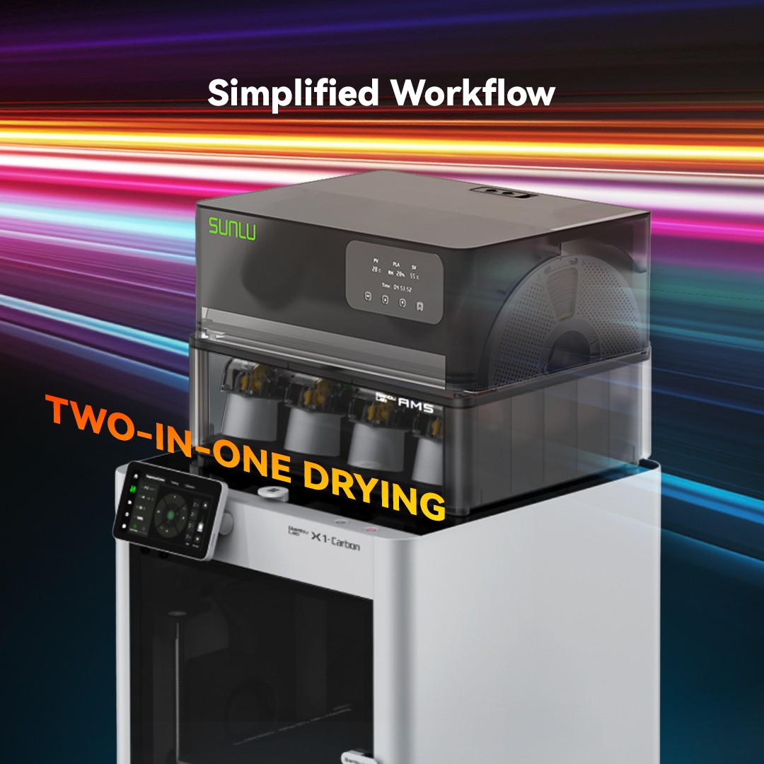 SUNLU AMS Heater, Upgraded your Bambu AMS, Enables Drying while Printing