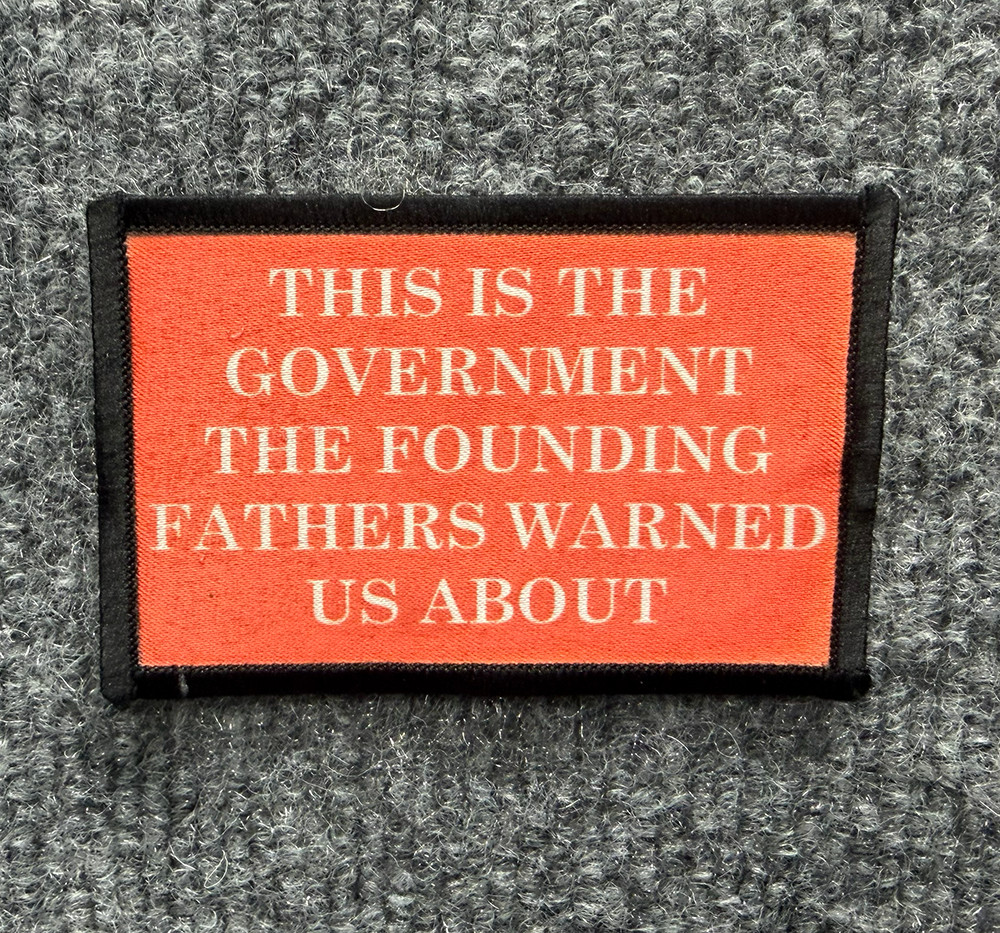 Anti-Trump "Founding Fathers Warned Us" Morale Patch Hook & Loop Anti-MAGA