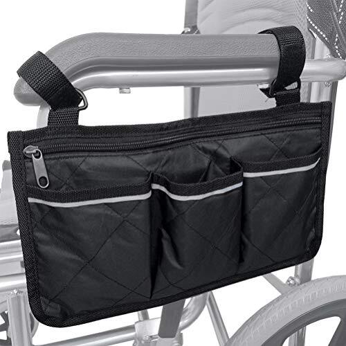 2-PACK Wheelchair Walker Side Pocket Organizer Armrest Storage Bag Holder Pouch