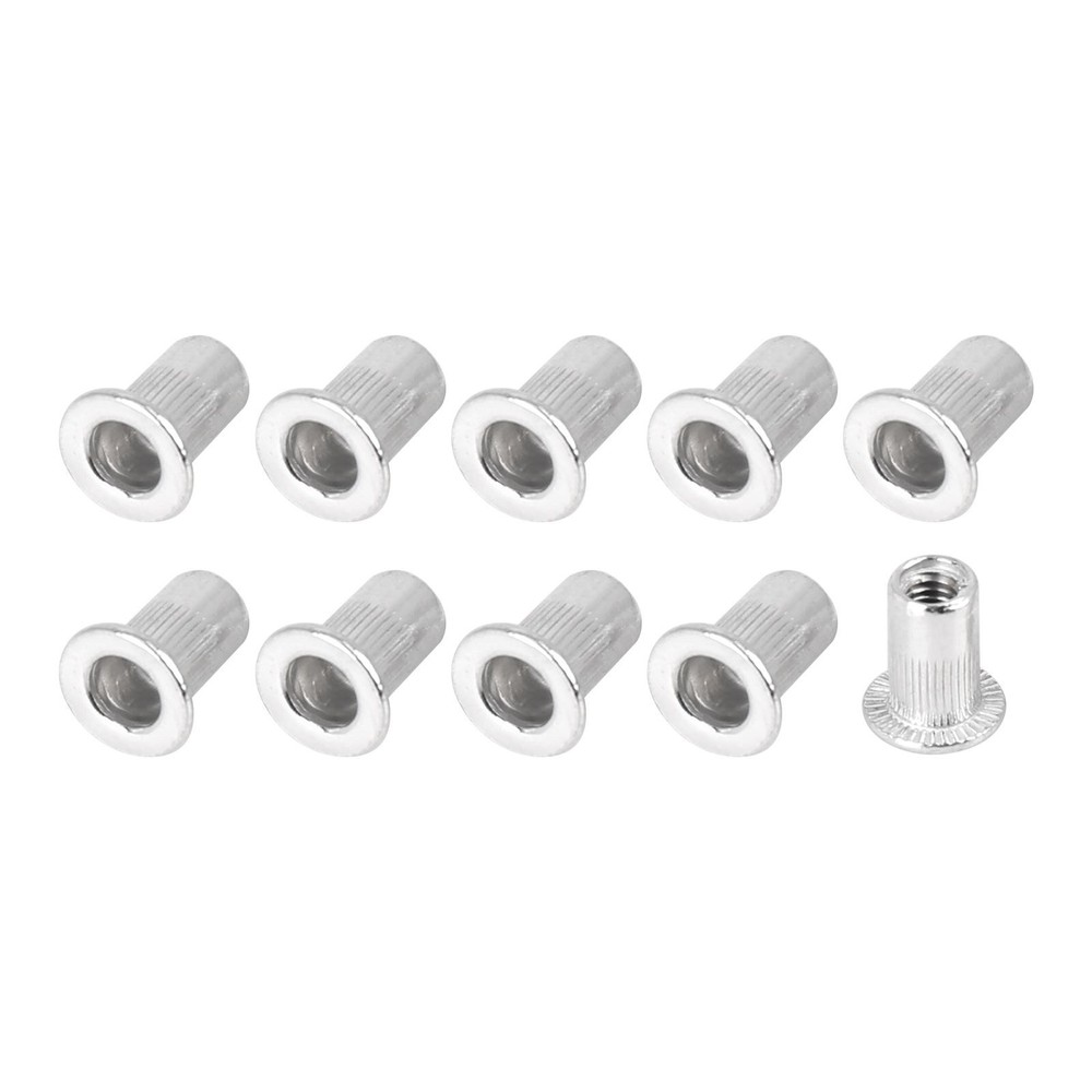 Rivet Nuts (M4) 110Pcs, Aluminum Alloy Knurled Threaded Insert Nuts
