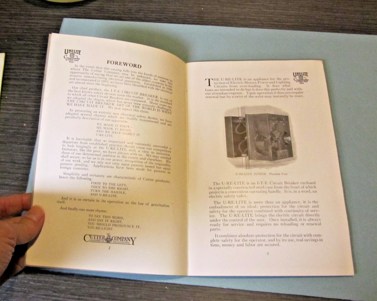 1920 The Cutter Company Urelite Steel Box Circuit Breaker Advertising Catalog