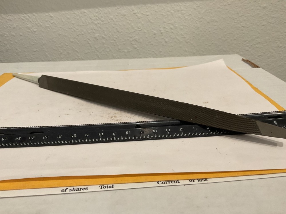 New Heller 10" Slim Taper File (Triangle), Smooth Cut