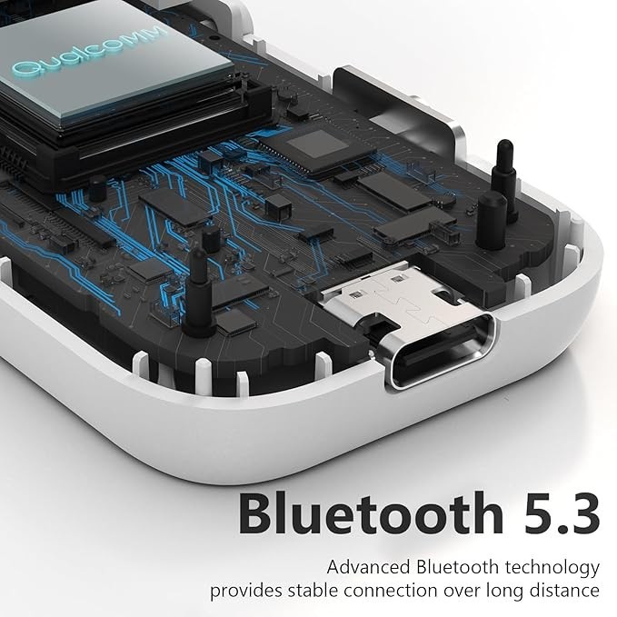 Portable, Long battery life, Dual Pairing, LED Screen, Bluetooth 5.3 Adapter