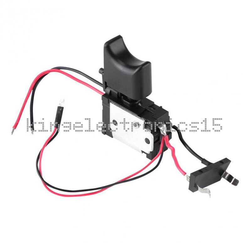 7.2-24V 16A Electric Cordless Drill Trigger Switch Push Button With Small Light