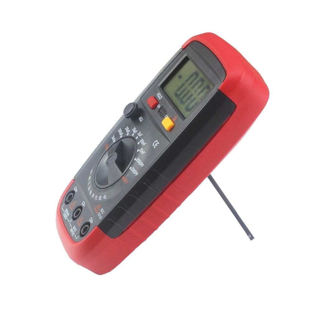 Digital Capacitance Meter 1999 Count Capacitor Tester 0.1pF - 20000uF red